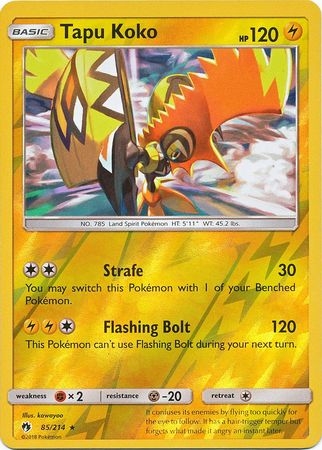 Tapu Koko - 85/214 - Holo Rare Reverse Holo