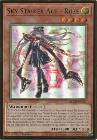 Sky Striker Ace - Roze - MGED-EN021 - Premium Gold Rare 1st Edition