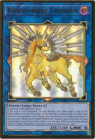 Knightmare Unicorn - MGED-EN034 - Premium Gold Rare 1st Edition