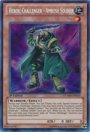 Heroic Challenger - Ambush Soldier - NUMH-EN010 - Secret Rare 1st Edition
