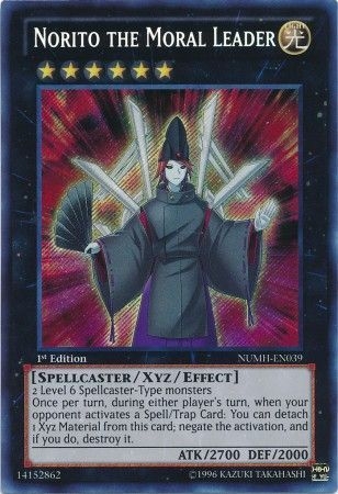 Norito the Moral Leader - NUMH-EN039 - Secret Rare 1st Edition