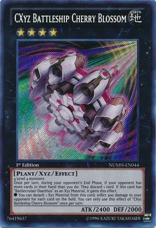 CXyz Battleship Cherry Blossom - NUMH-EN044 - Secret Rare 1st Edition