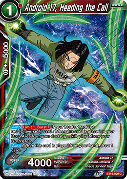 Android 17, Heeding the Call - BT16-009 - Common