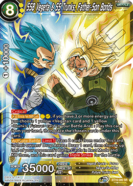 SSB Vegeta & SS Trunks, Father-Son Bonds - BT16-080 - Super Rare