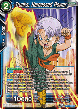 Trunks, Harnessed Power - BT16-033 - Rare Foil