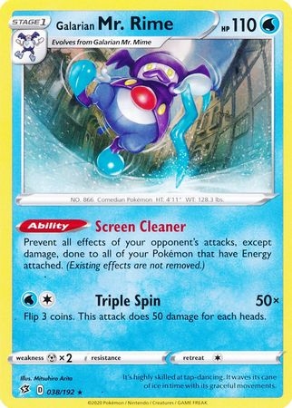 Galarian Mr. Rime - 038/192 - Rare