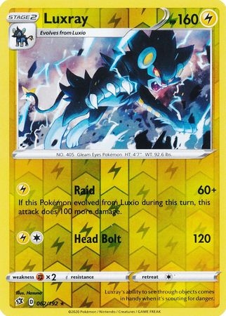 Luxray - 062/192 - Holo Rare Reverse Holo