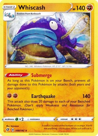 Whiscash - 100/192 - Rare