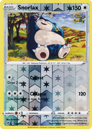 Snorlax - 141/192 - Rare Reverse Holo