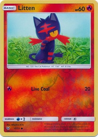 Litten - 15/73 - Common Reverse Holo