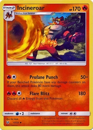 Incineroar - 17/73 - Uncommon