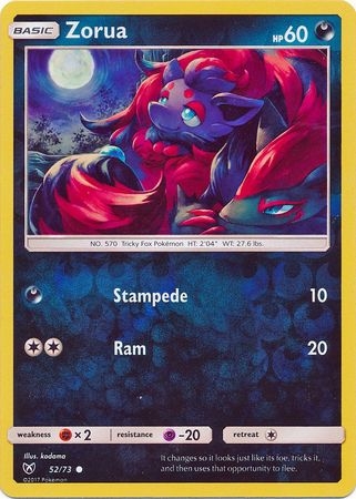 Zorua - 52/73 - Common Reverse Holo