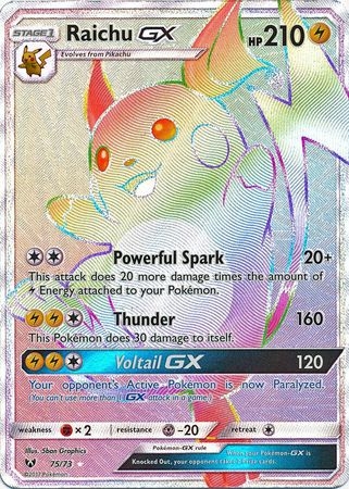 Raichu GX - 75/73 - Hyper Rare