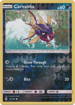 Carvanha - 81/149 - Common Reverse Holo