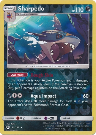 Sharpedo - 82/149 - Rare Reverse Holo