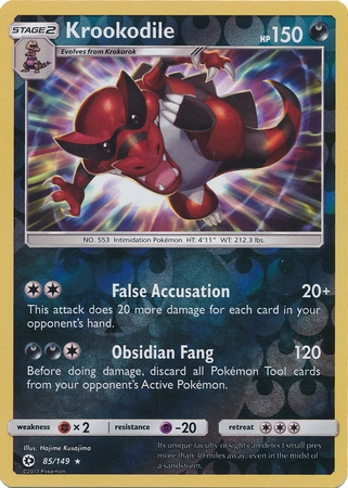 Krookodile - 85/149 - Rare Reverse Holo