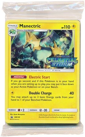 Manectric - SM130 - S&M Celestial Storm Pre-Release Promo Pack of 20 Cards