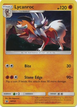 Lycanroc - SM105 - Holo Promo