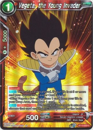 Vegeta, the Young Invader - BT13-023 - Common Foil