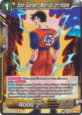 Son Gohan, Warrior of Hope - BT13-099 - Uncommon