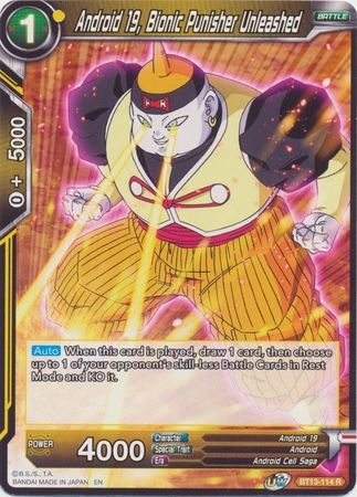 Android 19, Bionic Punisher Unleashed - BT13-114 - Rare