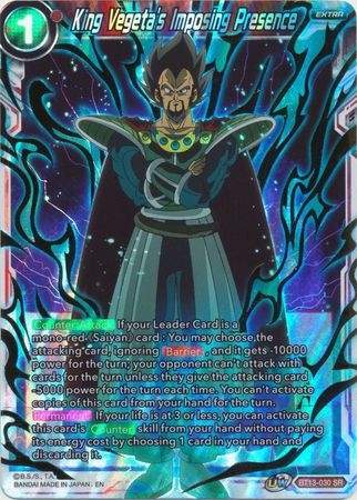 King Vegeta's Imposing Presence - BT13-030 - Super Rare