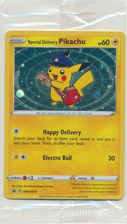 Special Delivery Pikachu - SWSH074 - Pokemon Center Online Exclusive (Sealed Promo)