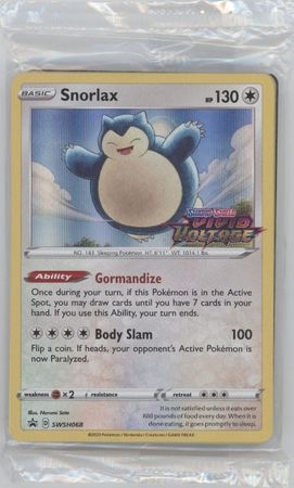Snorlax - SWSH068 - Prerelease Promo Card in Sealed Pack