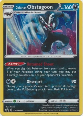 Galarian Obstagoon - SWSH059 - Holo Promo