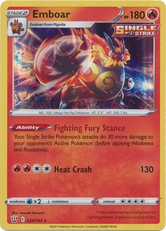 Emboar - 25/163 - Holo Rare