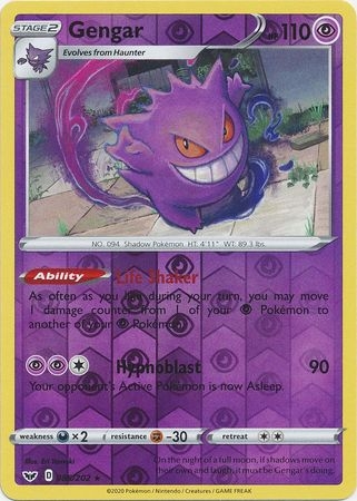 Gengar - 085/202 - Holo Rare Reverse Holo