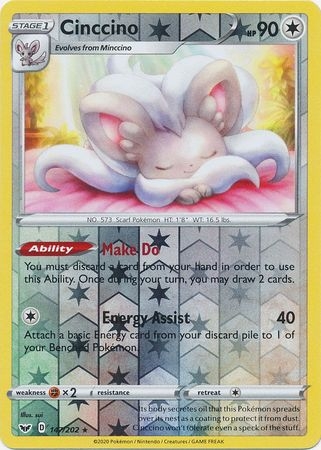 Cinccino - 147/202 - Rare Reverse Holo