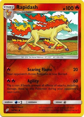 Rapidash - 18/181 - Uncommon Reverse Holo