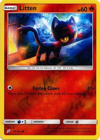 Litten - 20/181 - Common Reverse Holo