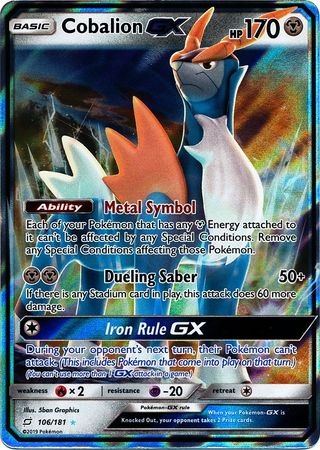 Cobalion GX - 106/181 - Ultra Rare
