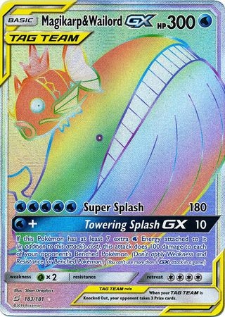 Magikarp & Wailord GX - 183/181 - Hyper Rare