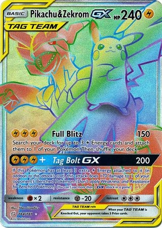 Pikachu & Zekrom GX - 184/181 - Hyper Rare