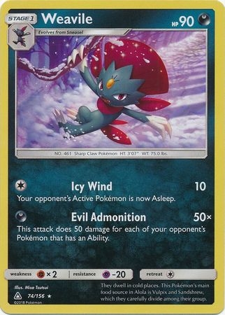 Weavile - 74/156 - Holo Rare