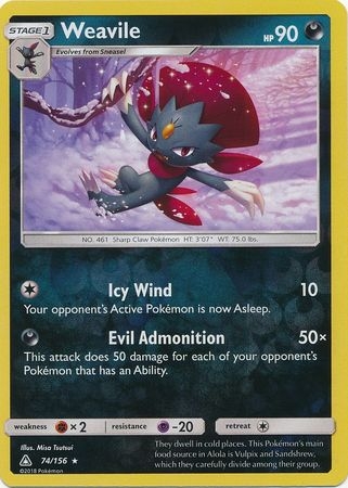 Weavile - 74/156 - Holo Rare Reverse Holo