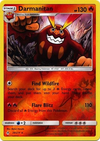 Darmanitan - 24/214 - Rare Reverse Holo