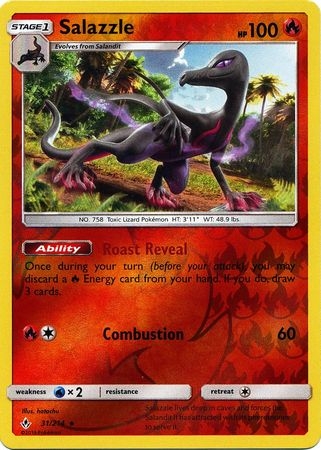 Salazzle - 31/214 - Rare Reverse Holo