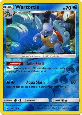Wartortle - 34/214 - Uncommon Reverse Holo