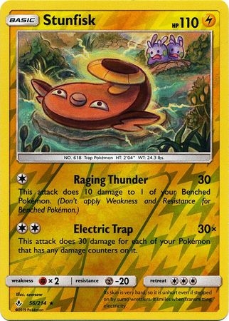 Stunfisk - 56/214 - Rare Reverse Holo
