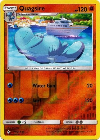 Quagsire - 97/214 - Rare Reverse Holo