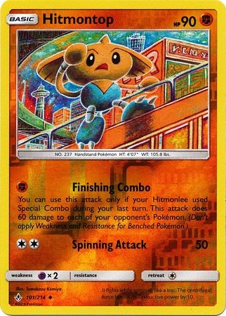 Hitmontop - 101/214 - Uncommon Reverse Holo