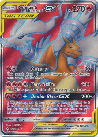 Reshiram & Charizard GX - 194/214 - Full Art Ultra Rare