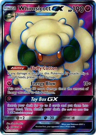 Whimsicott GX - 206/214 - Full Art Ultra Rare