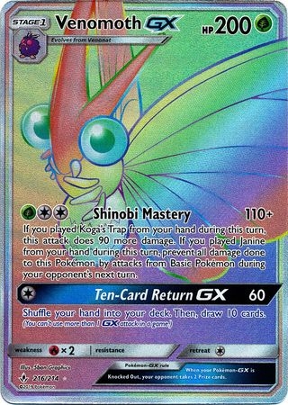 Venomoth GX - 216/214 - Hyper Rare