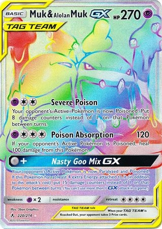 Muk & Alolan Muk GX - 220/214 - Hyper Rare