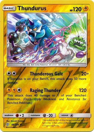 Thundurus - 68/236 - Uncommon Reverse Holo